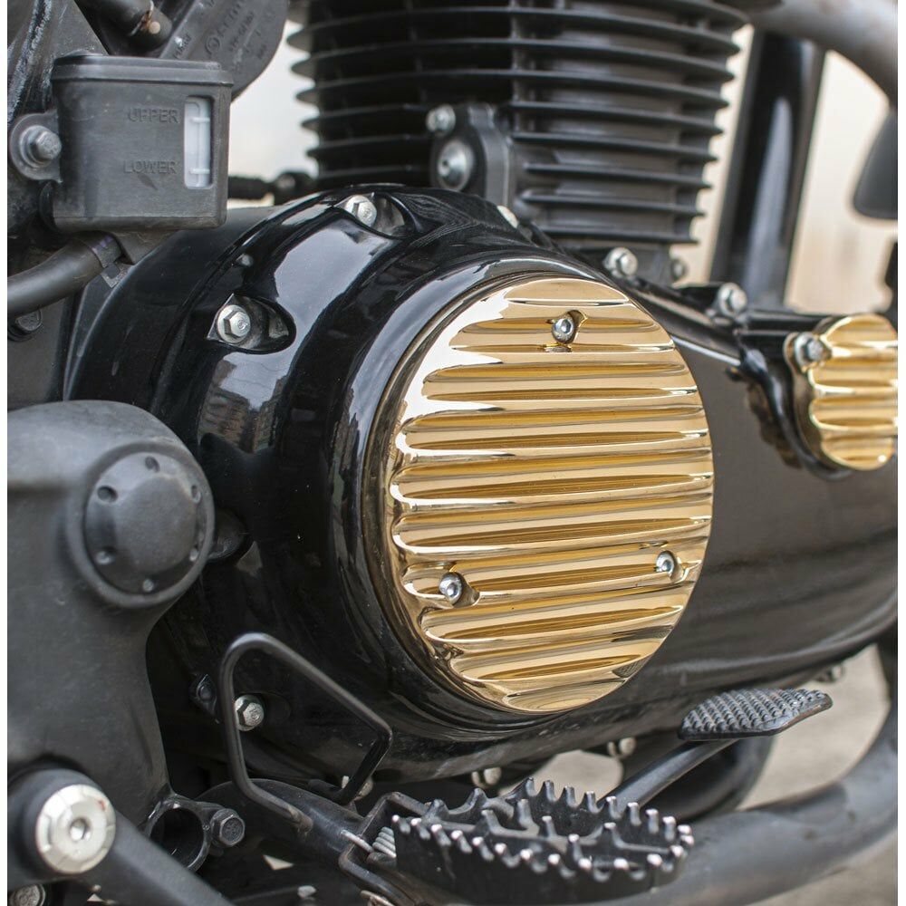 Motone 本田 CB350專用 引擎徽章蓋 鰭片 黃銅 左/右