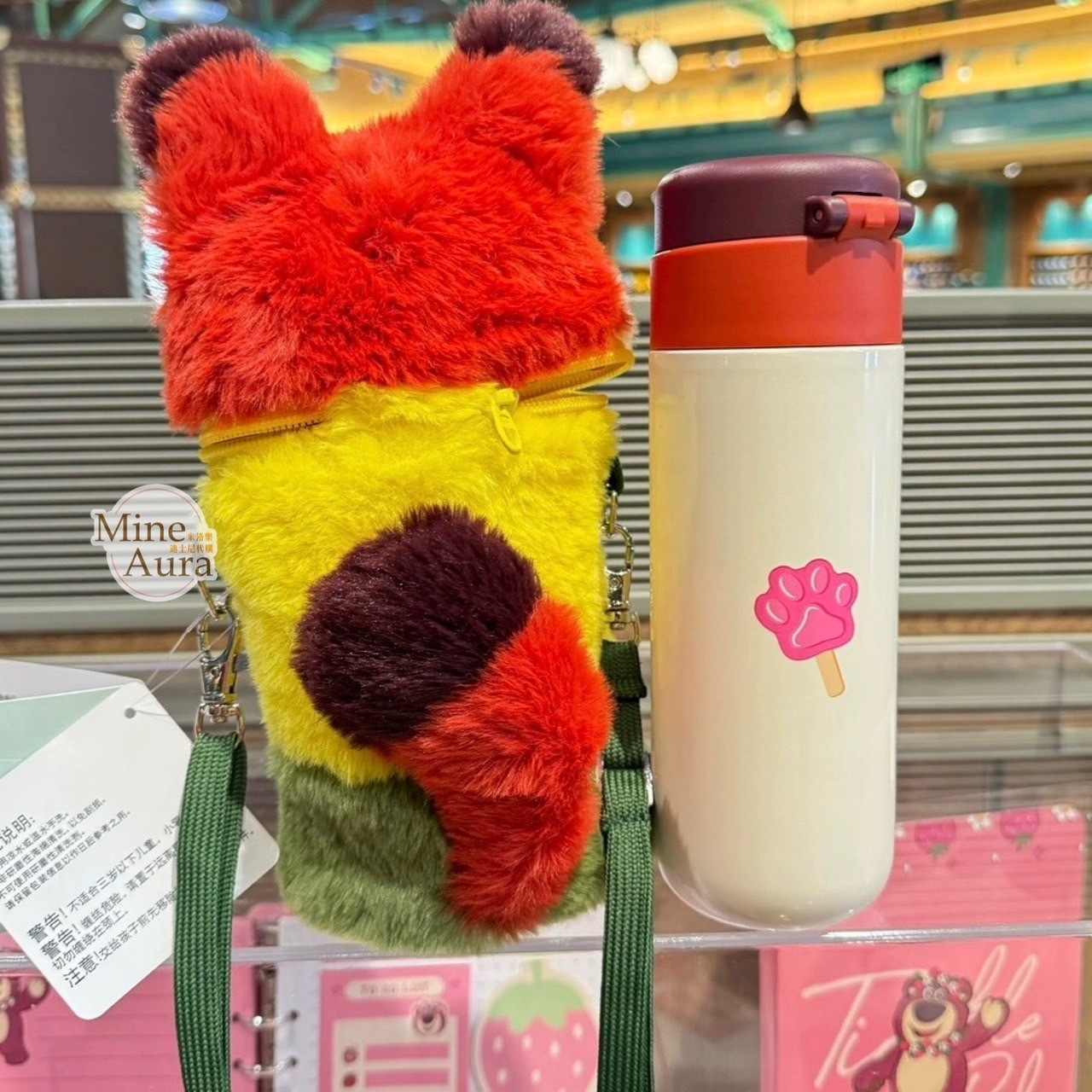 胡尼克 Nick 狐狸 保溫瓶+絨毛造型杯套 動物方城市 Zootopia -上海迪士尼樂園