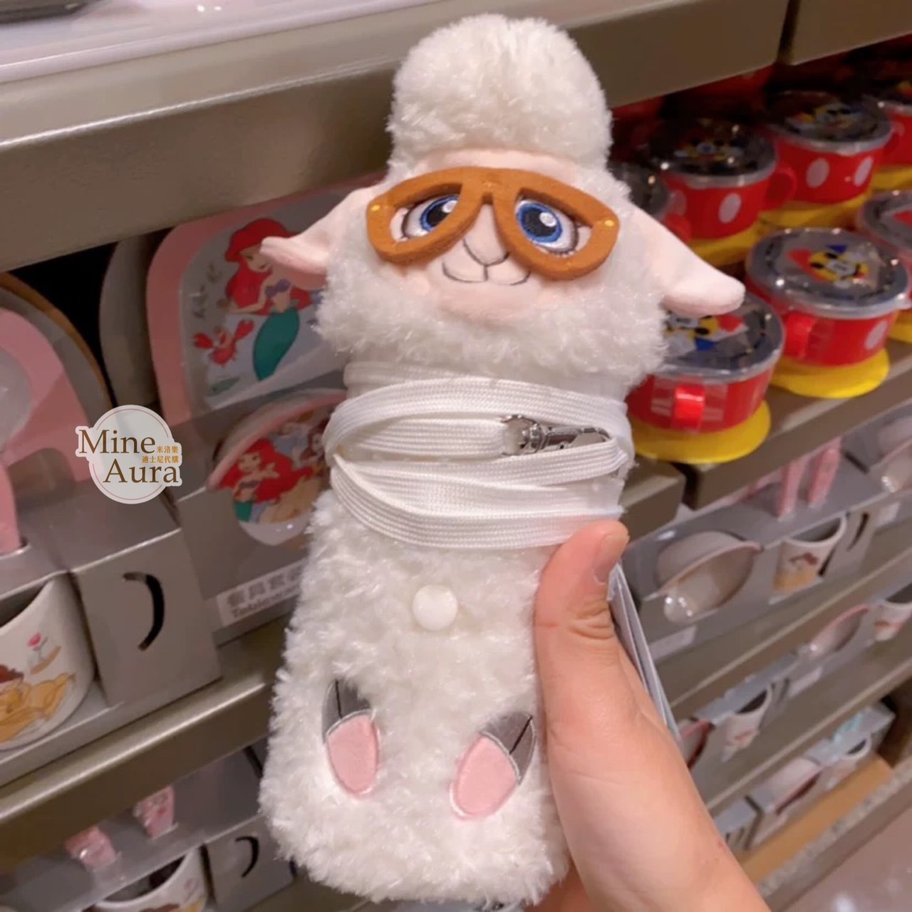 副市長 羊咩咩 Dawn Bellwether 保溫瓶+絨毛造型杯套 動物方城市 Zootopia -上海迪士尼樂園