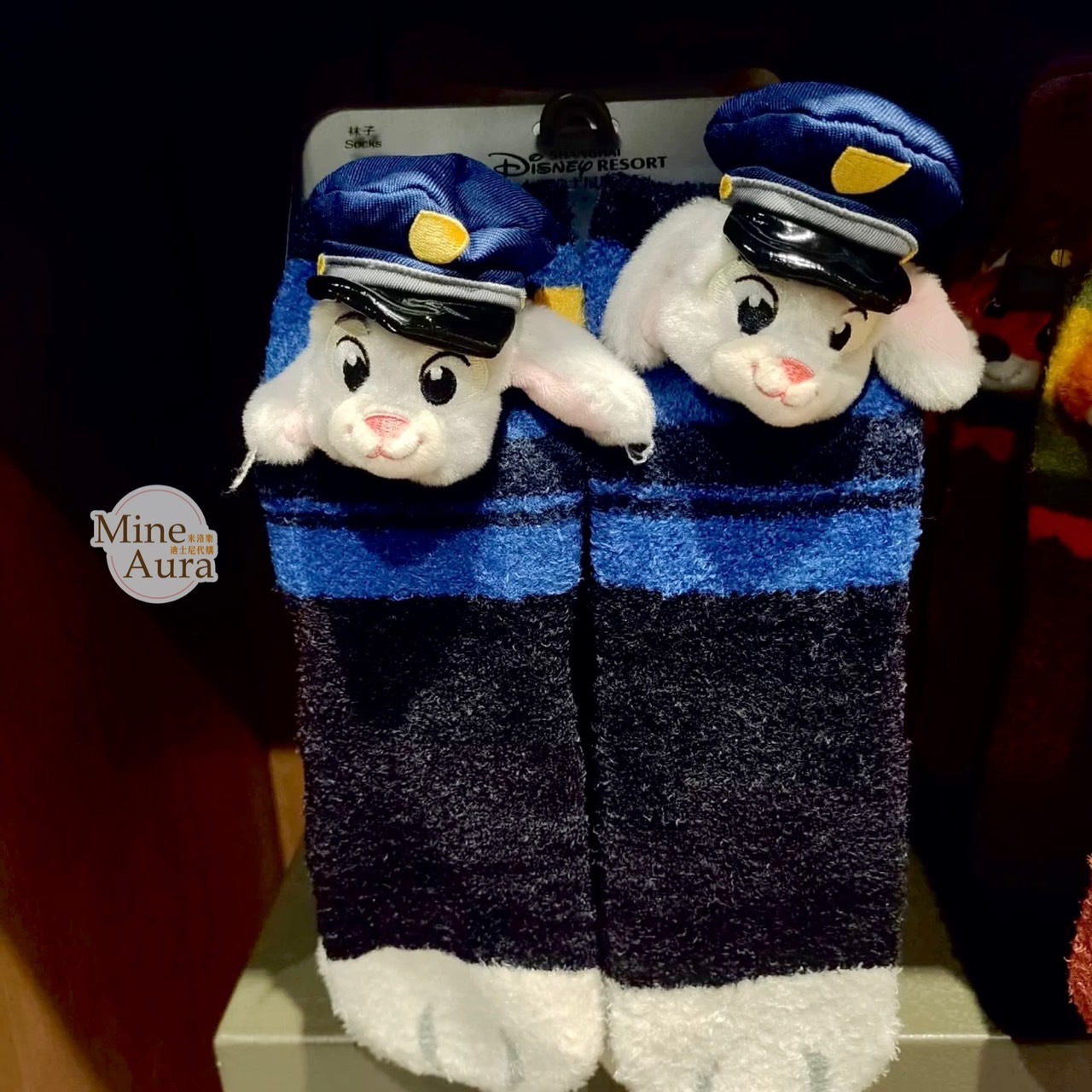 童心系列 哈茱蒂 Judy 兔 絨毛大頭造型 襪子 動物方城市 Zootopia -上海迪士尼樂園