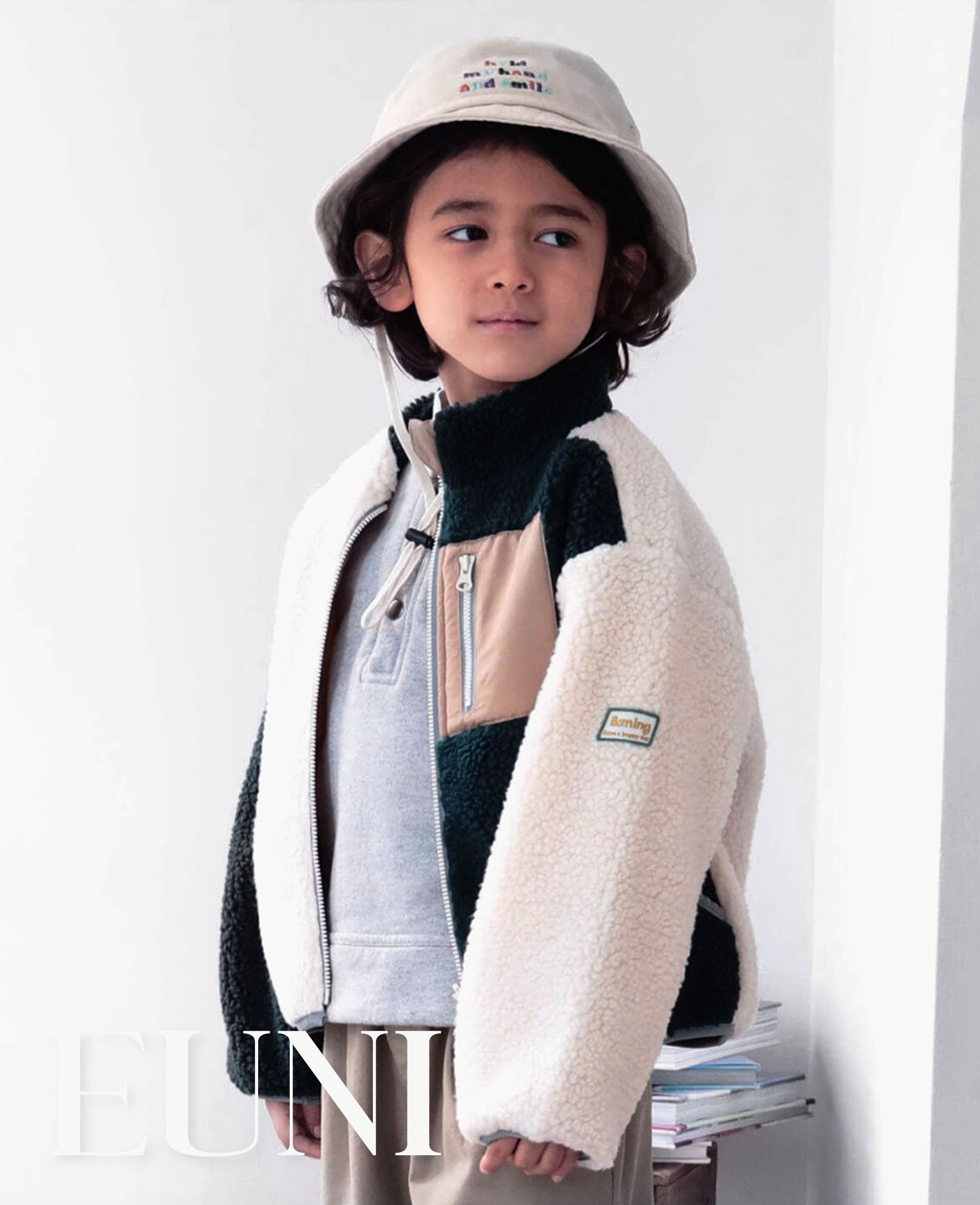 黑白幻影雙面拼接羊羔絨外套