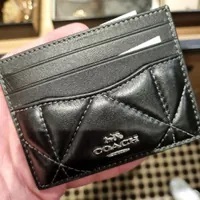 [S] COACH CJ525 PFY DMND SLM ID CC,SV/BK/BL BK BADLANDS FLR, 196395079926 (SCO633)