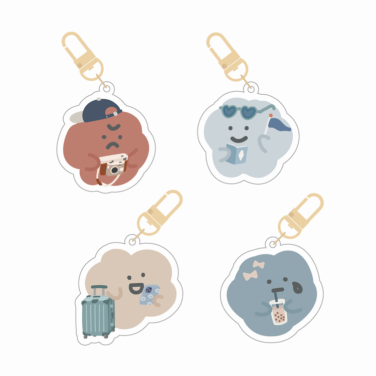 旅行系列  壓克力吊飾 35mm