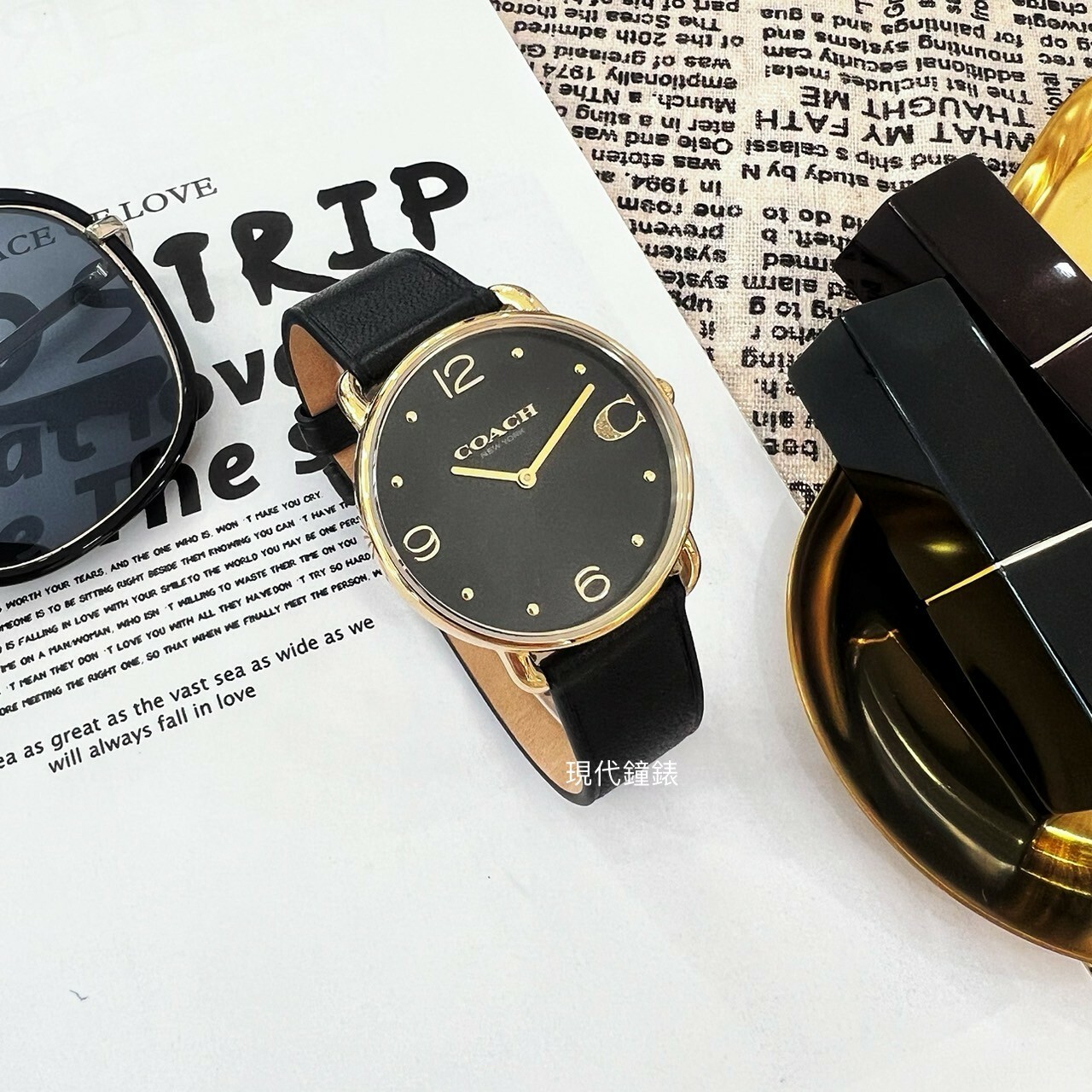 【COACH】 Elliot 金砂LOGO C 時尚腕錶CO14504245 36mm 現代鐘錶