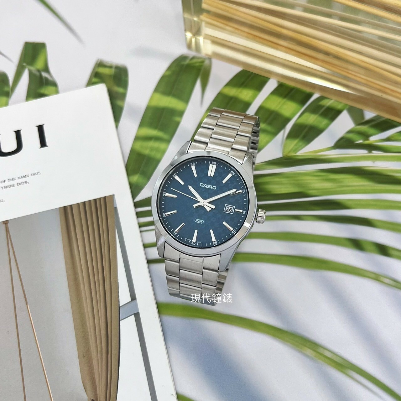 【CASIO 卡西歐】潮流格紋不鏽鋼腕錶MTP-VD03D-2A2 41mm 現代鐘錶