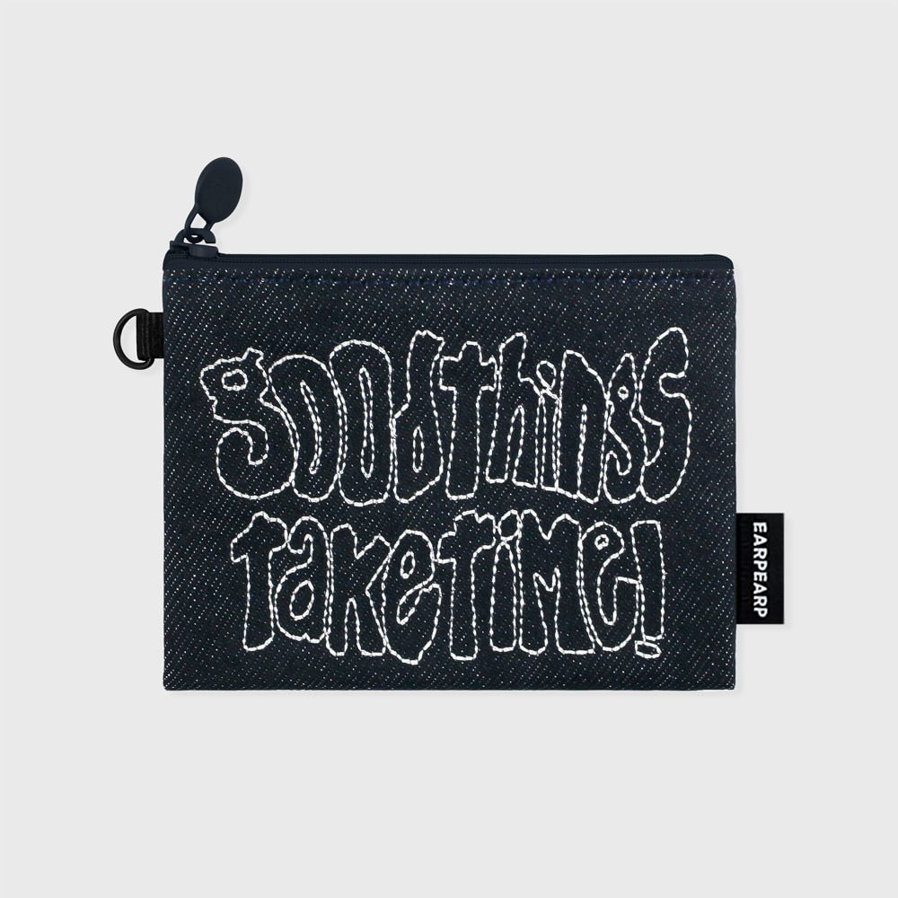 OSUNSHINESHOP EARPEARP  牛仔布拉鏈袋  韓國生產