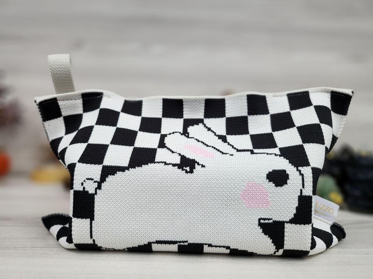 [S] RELUZZO RABBIT KNITTED TISSUE BAG LARGE SIZE, SZZ291 (SZZ291)