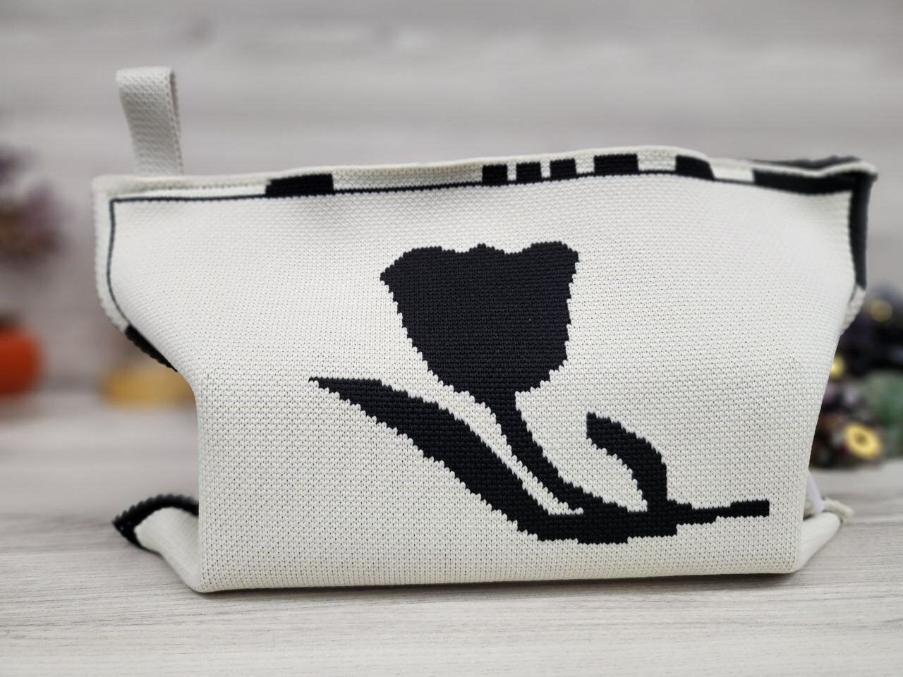 [S] RELUZZO ROSE KNITTED TISSUES BAG LARGE SIZE, SZZ293 (SZZ293)