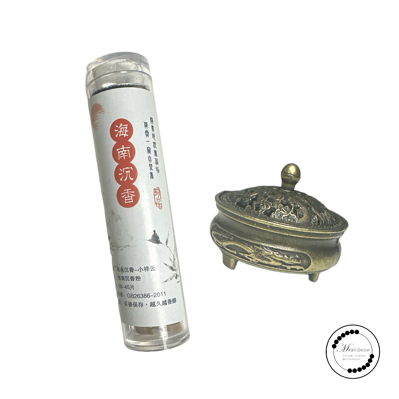 海南沉香 雲片香 一件+青銅香爐1個