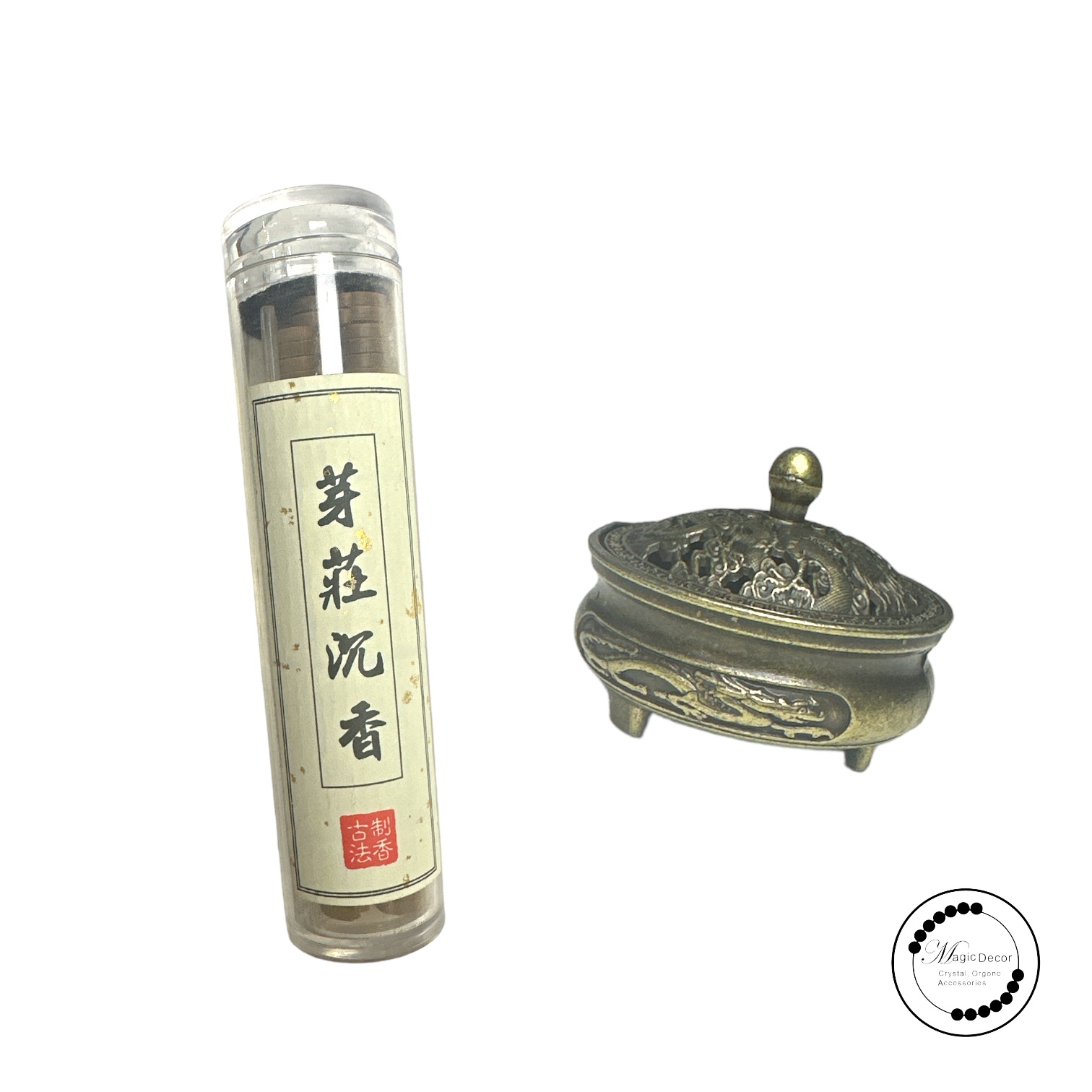 芽莊沉香 雲片香 一件+青銅香爐1個