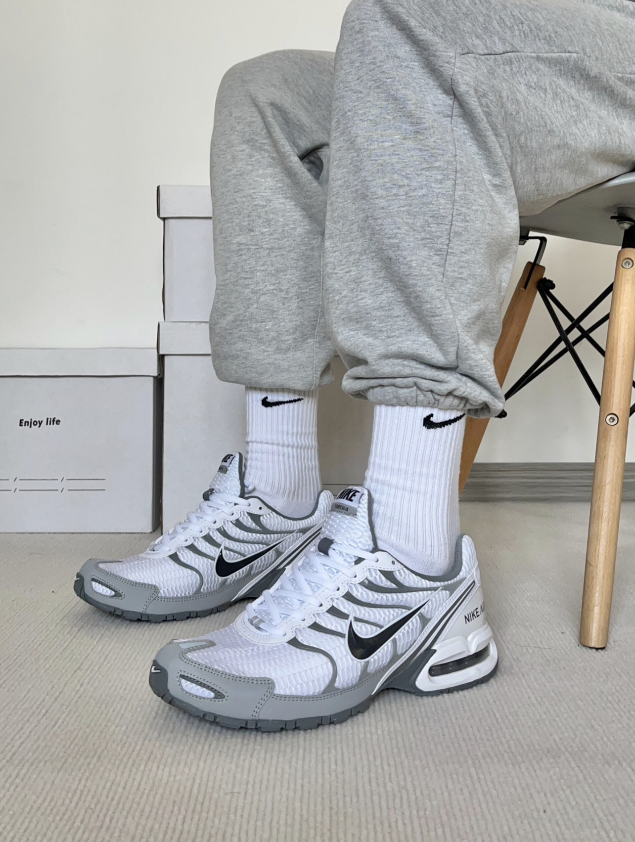 NIKE Air Max Torch 4 灰白 復古跑鞋 氣墊 男款 343846-100/預購