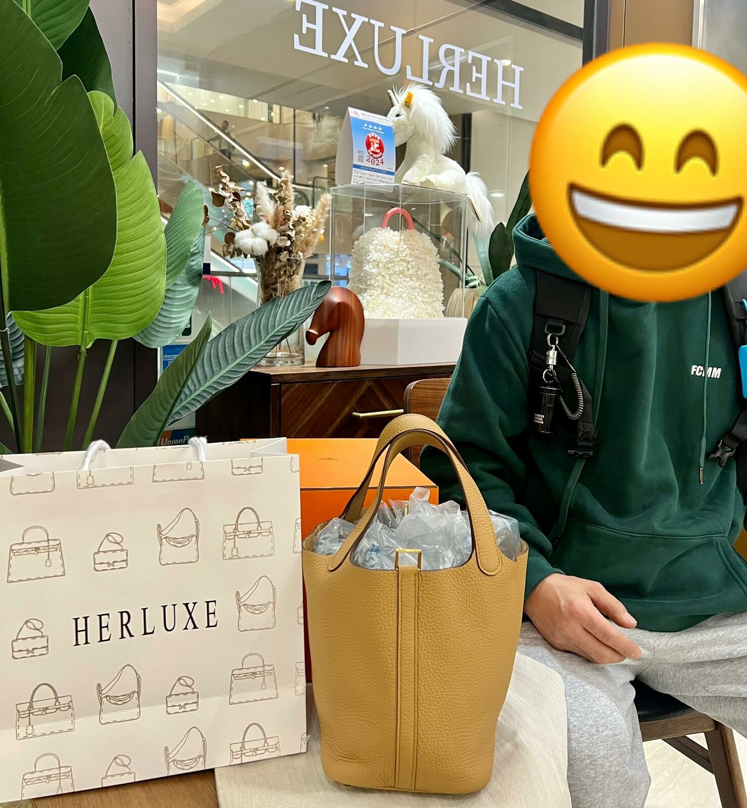 【 感謝支持 】暖男先生來幫朋友pick up Picotin 18 餅乾色金扣🥳 朋友好鐘意呢隻色😍 爽快拍板落單💕 多謝你嘅支持與信任🫶💪