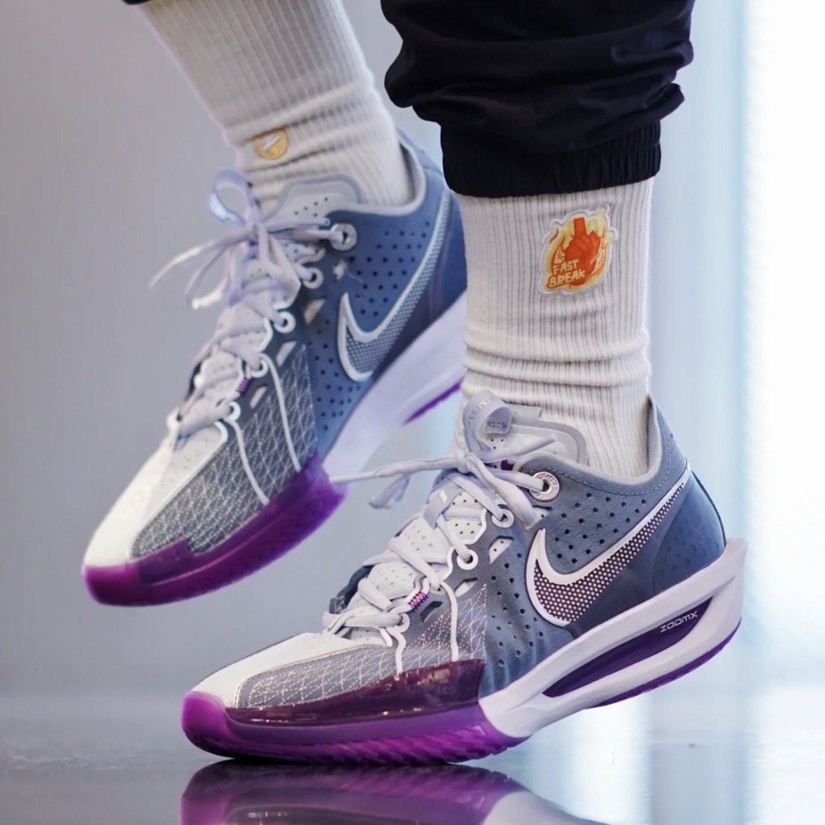 Nike Air Zoom GT Cut 3 葡萄紫灰 低筒 緩震實戰籃球鞋