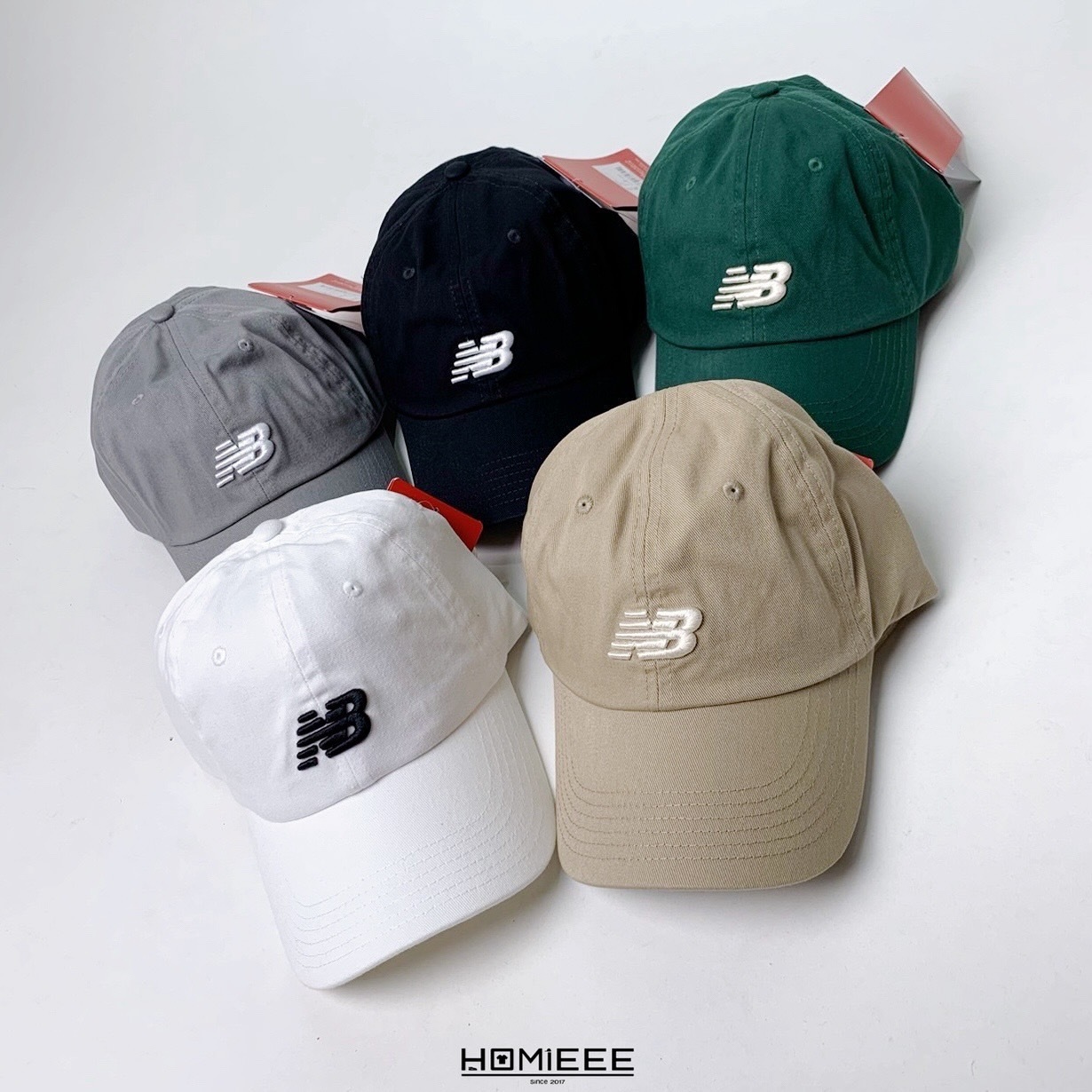 New Balance 老帽 棒球帽 經典 LOGO 黑色 白色 卡其 深藍 [LAH91014]