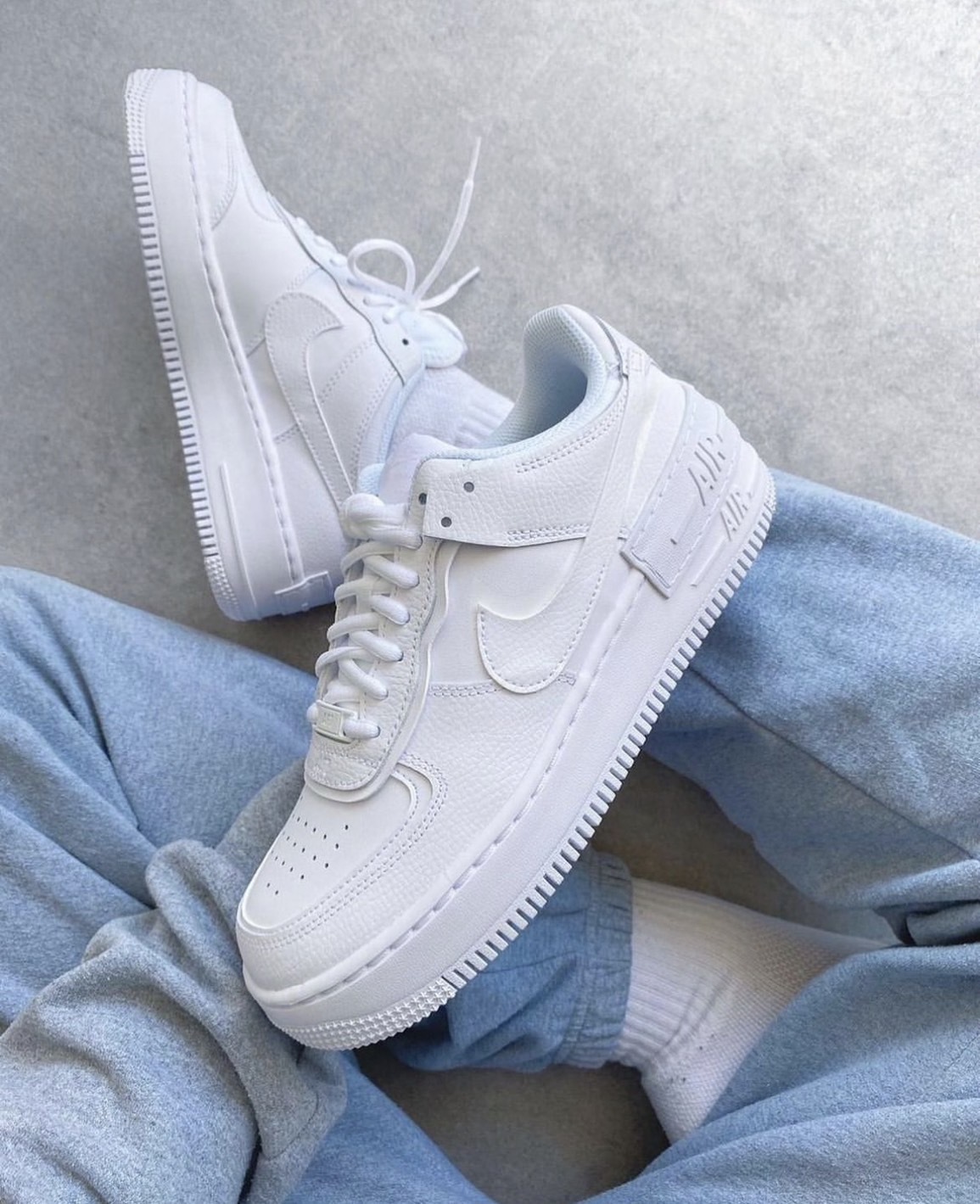 Nike Air Force 1 Shadow 全白 皮革 解構 厚底 輕量 CI0919-100/預購