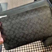 [S] COACH 66552 15 LAPTOP CASE SHAD,BLACK/BLACK/OXBLOOD, 192643576834 (SCO637)