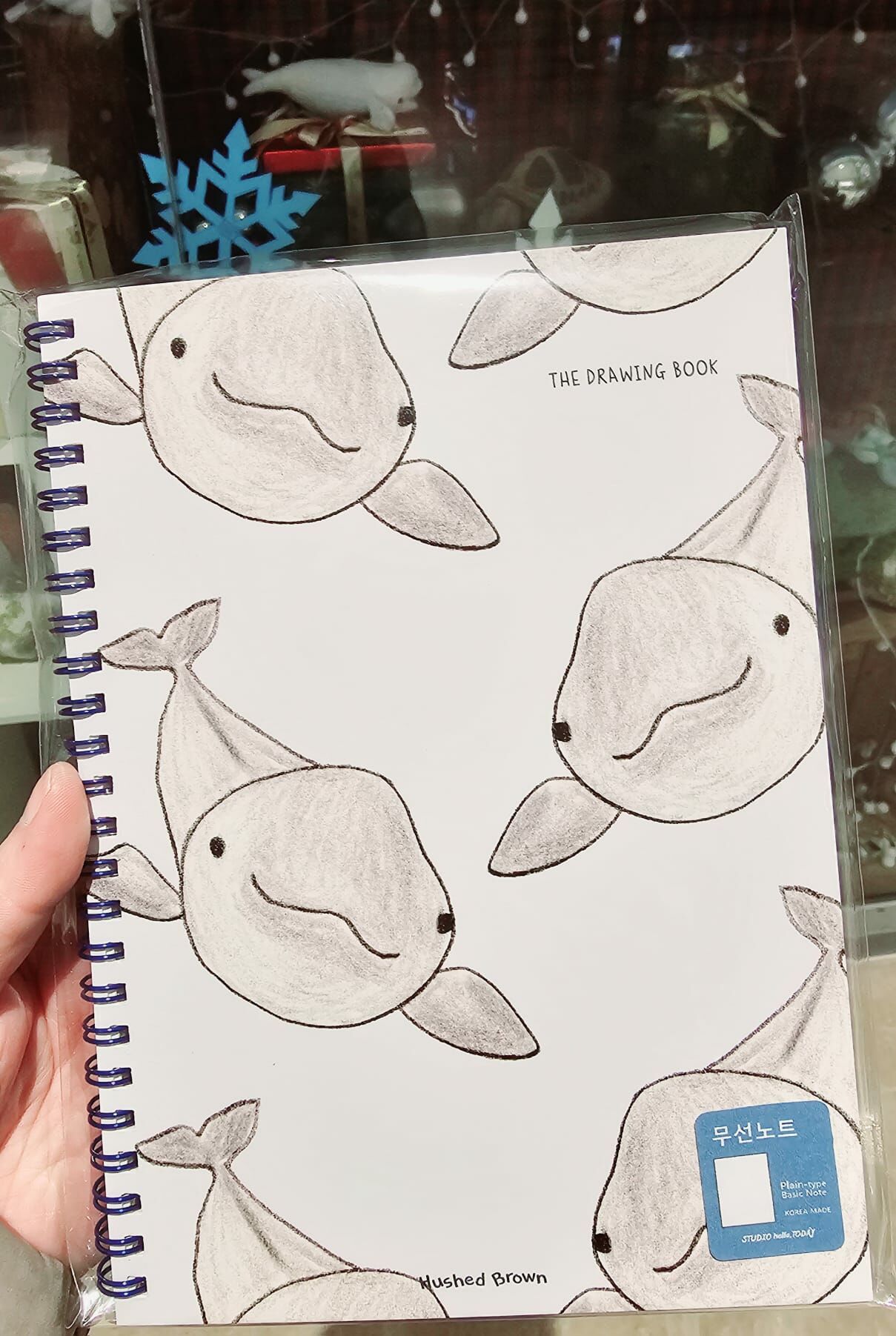 OSUNSHINESHOP 樂天水族館白鯨繪圖筆記本