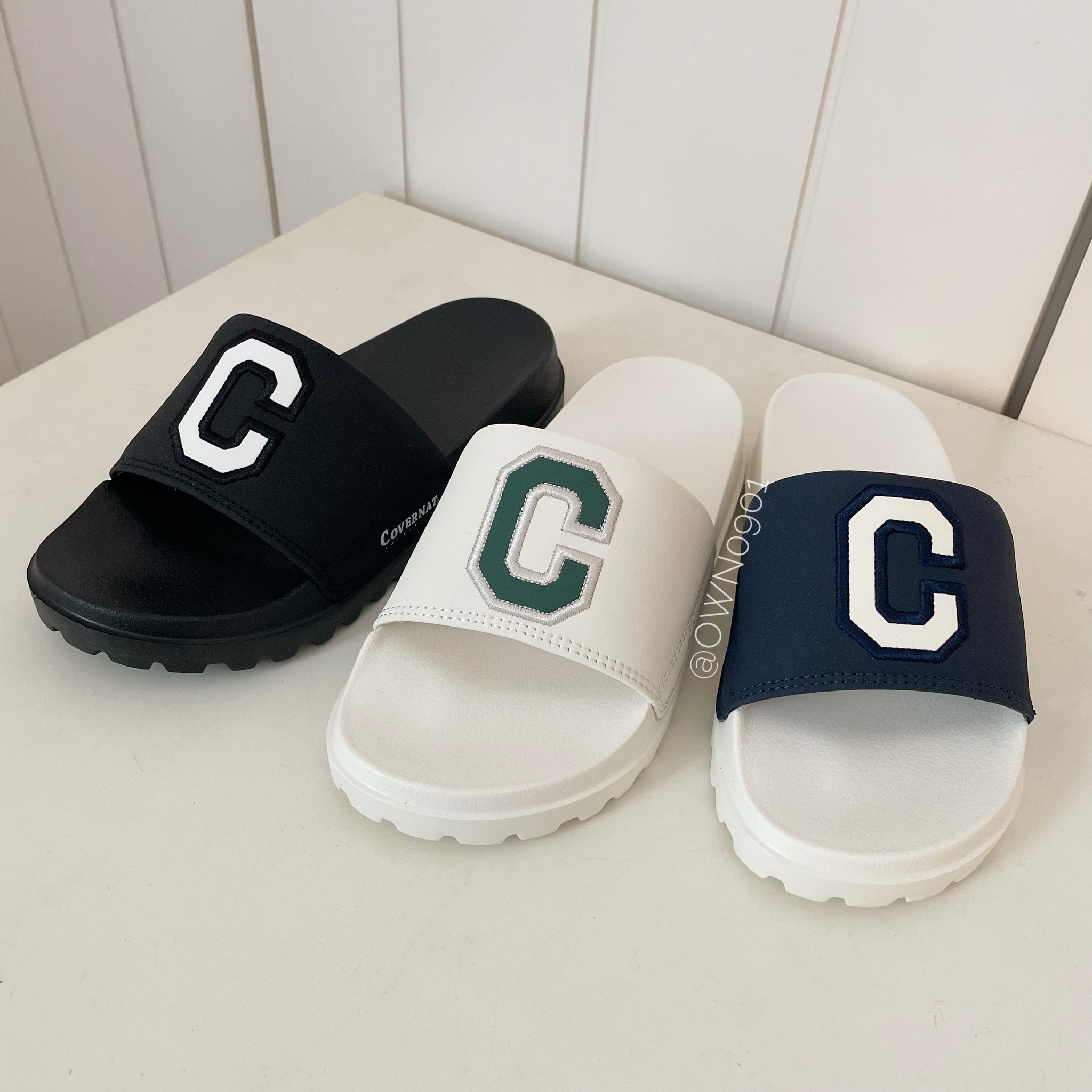 【OWN】Covernat 經典 大C Logo 鋸齒 厚底 拖鞋 涼拖鞋  男女同款 黑色 米白 綠色 深藍