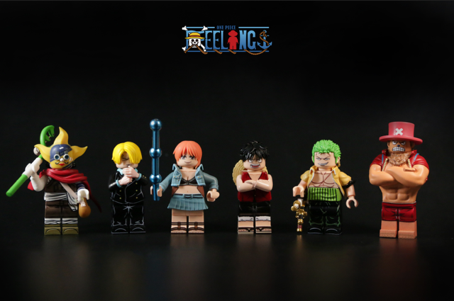 【Feelings】魯夫+ 素隆+  娜美+  山治+  狙擊王+  喬巴 (1套6人偶)