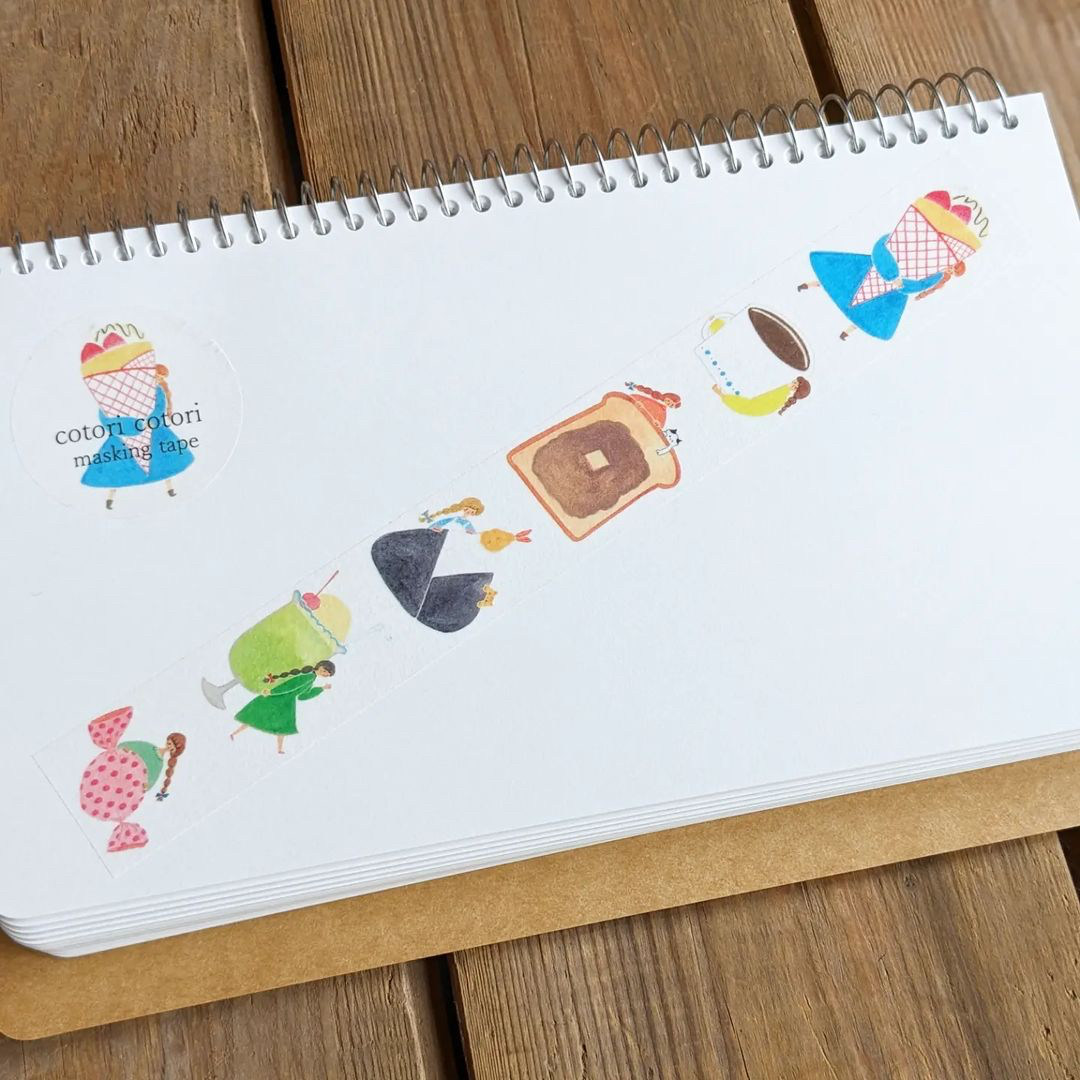 cotori cotori Masking Tape－Food and Girls | **1m Length**