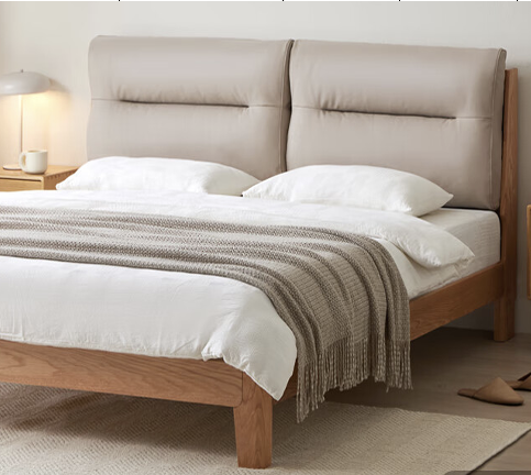 禾沐實木軟包床架M款HM-L701L