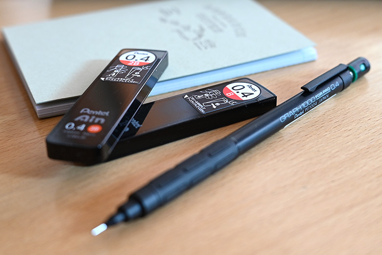 Pentel Ain 自動鉛筆芯：0.5 / 0.4 / 0.3 / 0.2 mm 不易斷自動鉛筆芯