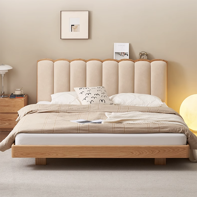 禾沐實木軟包床架Q款HM-L701Q