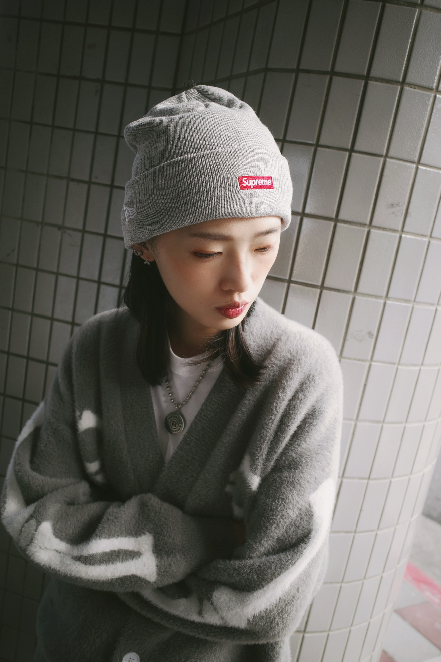 <快速出貨> SUPREME NEW ERA S LOGO BEANIE 毛帽 深藍/墨綠