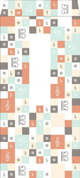 【音樂小物】音樂信封袋 - 音符馬賽克