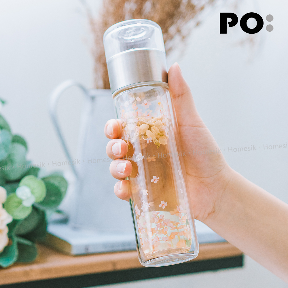 雙層玻璃泡茶杯 (櫻花) PO: 14903
