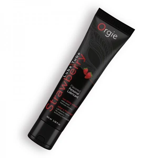 Orgie Lube Tube Strawberry Water-based Lubricant 100mL