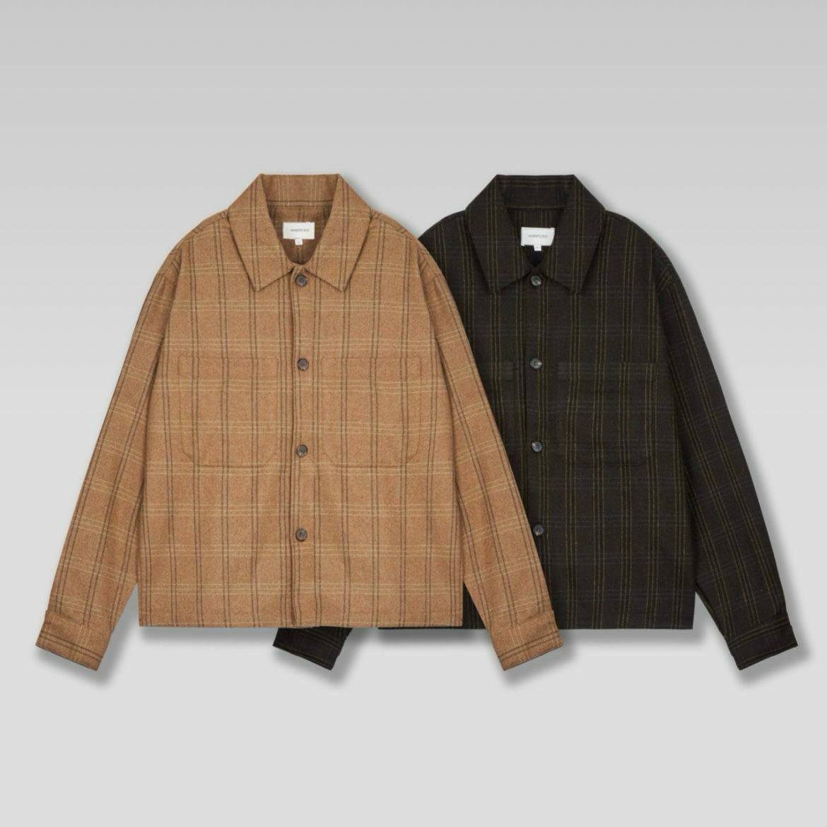 格仔長袖恤衫 MARSPEOPLE-010JK