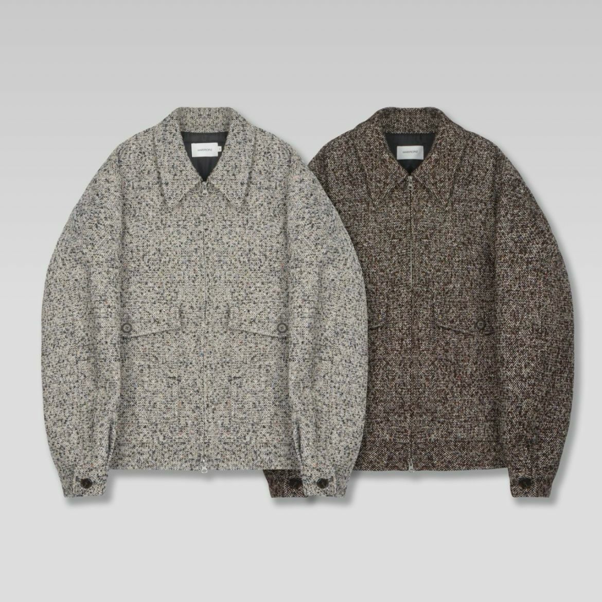 混色反領拉鍊外套 MARSPEOPLE-013JK