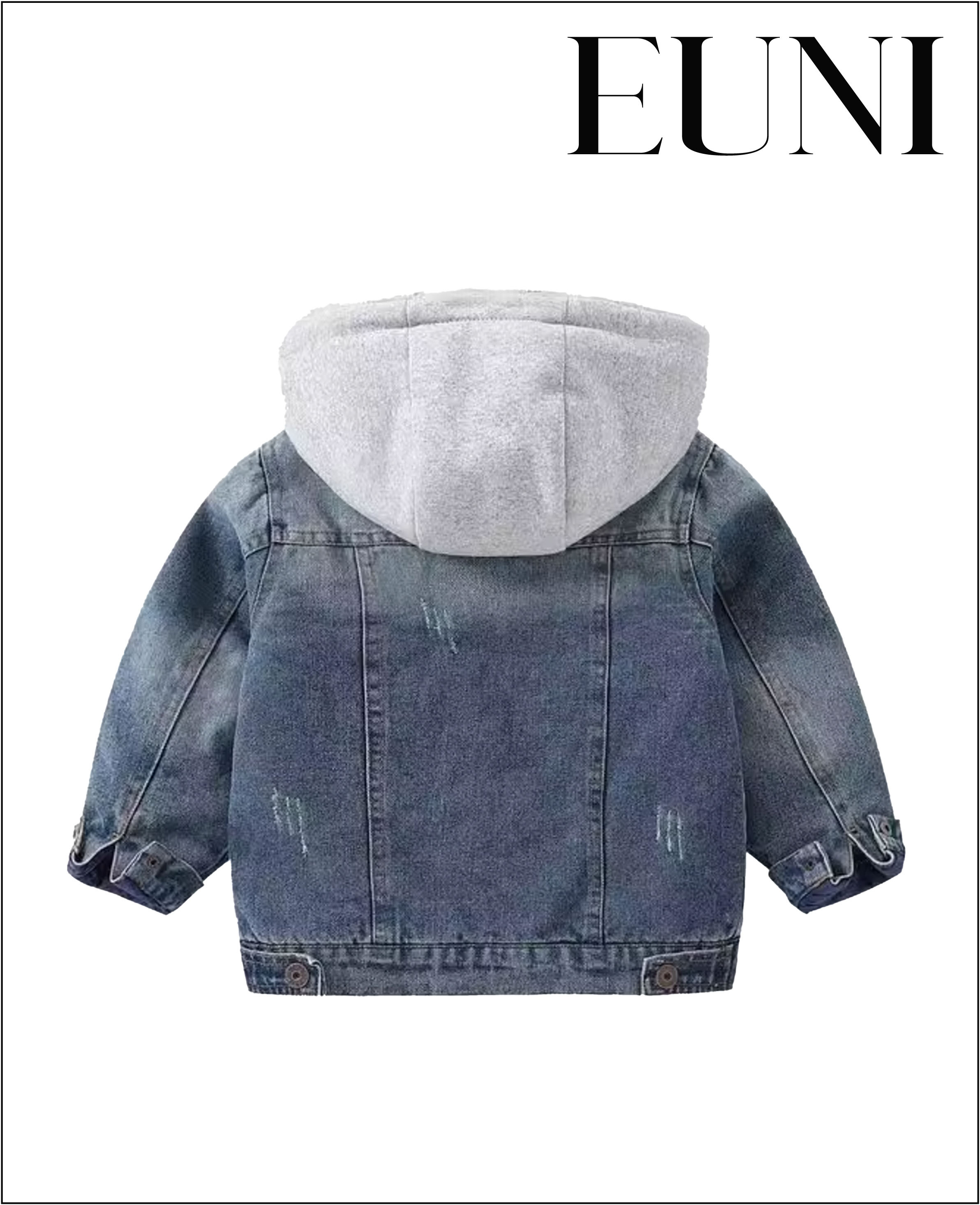 浪漫牛仔連帽加厚外套