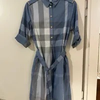 [S] BURBERRY KELSY DRESS,CANVAS BLUE, 8027709100 (SB121)