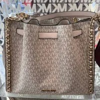 [S] MICHAEL KORS 35H3G4ML3B MINA LG BLT CH INLY SHOULDER,LT CREAM MULTI, 196237278784 (SMK732)