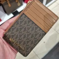 [S] MICHAEL KORS 35F2GTVD2B JET SET TRAVEL MEDIUM TZ CARD CASE,BROWN, 196163431185 (SMK738)