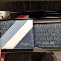[S] MICHAEL KORS 36F3GFLF1B GIFTING 3 IN 1 WALLET BOX SET,CHAMBRAY, 196237099396 (SMK741)