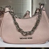 [S] MICHAEL KORS 35R3S4CC5L CORA MINI ZIP POUCHETTE LEATHER,BLUSH, 196163767796 (SMK745)
