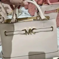 [S] MICHAEL KORS 35S3G6RS3T LG CZ BELTED STCHL LEATHER,POWDER BLUSH, 196163780351 (SMK749)
