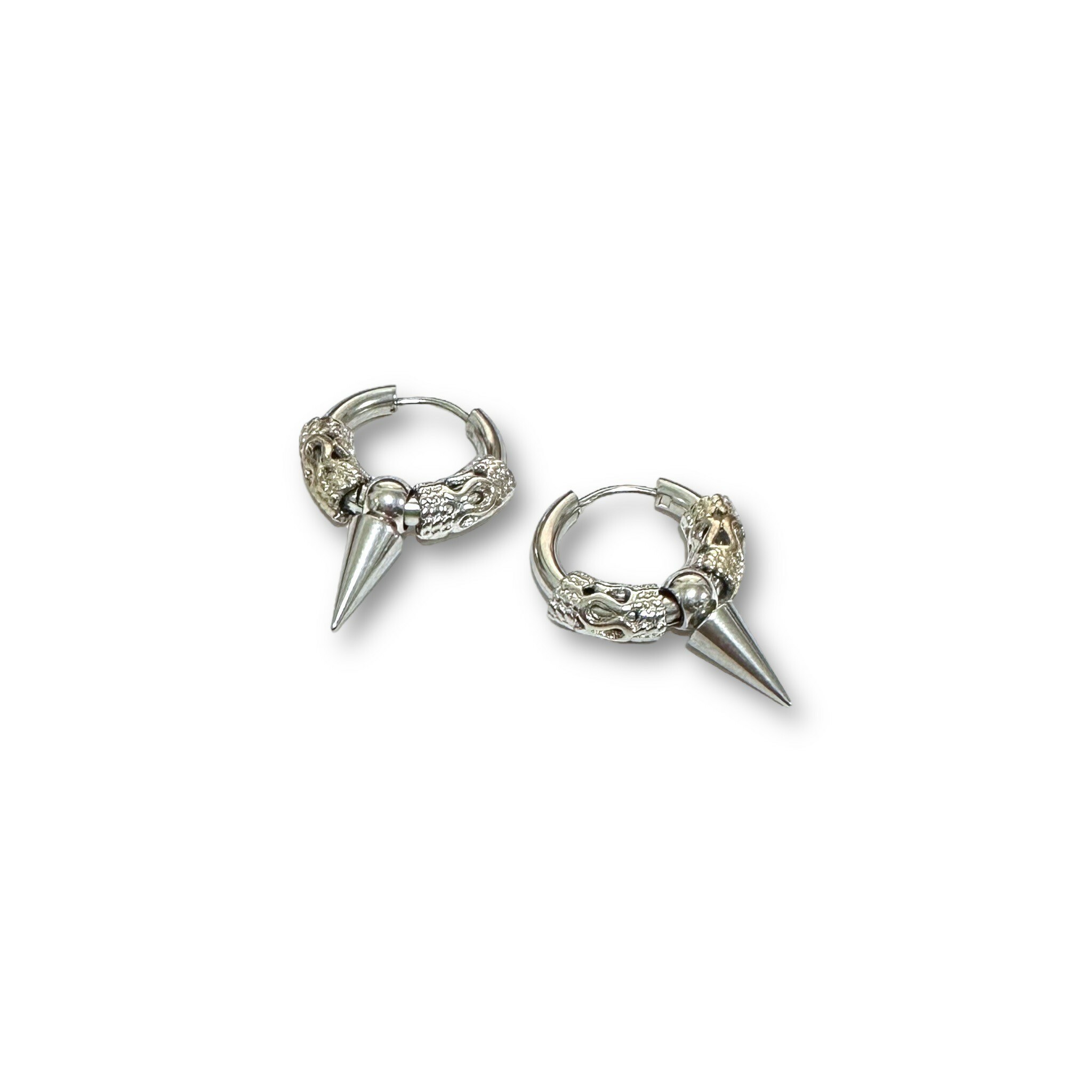 鋼易扣-中套波浪雕紋銀管Q圈下三角錐 12M 2色(單支價)