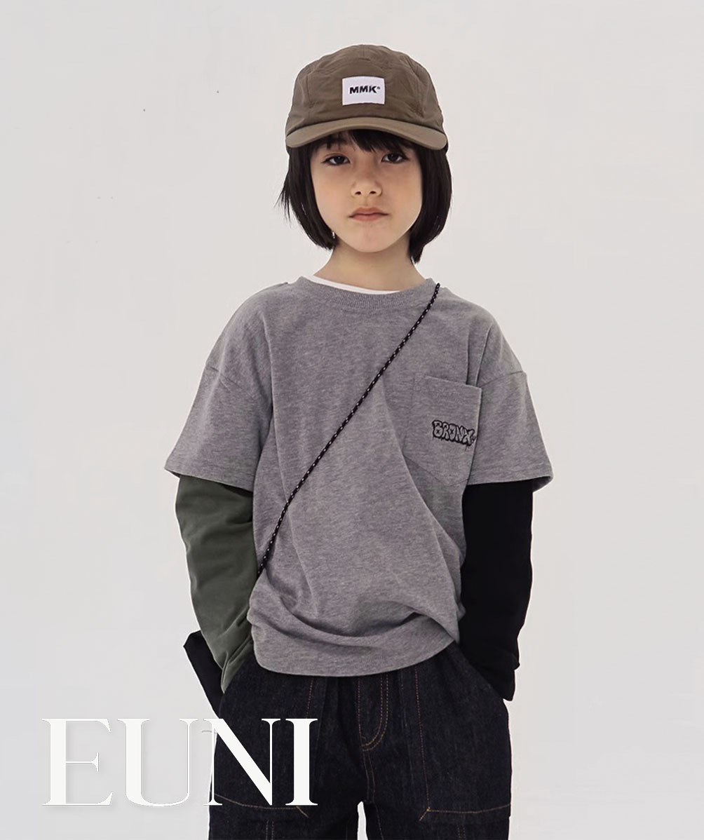 霧靄灰假兩件式潮T