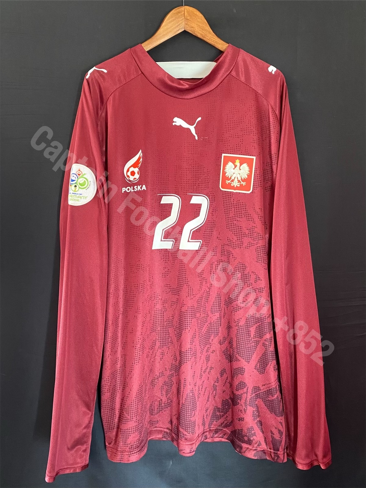 Poland 2006 FIFA World Cup Puma Goalkeeper match issue shirt #22 FABIANSKI