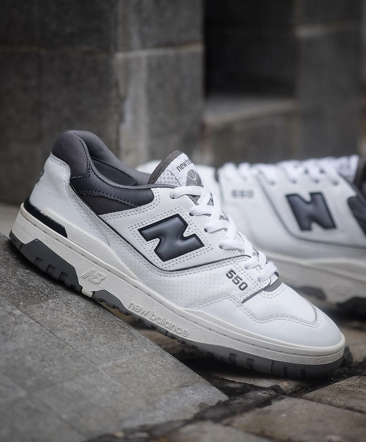 New Balance NB 550 灰白色 復古 皮革 厚底 BB550WTG/預購