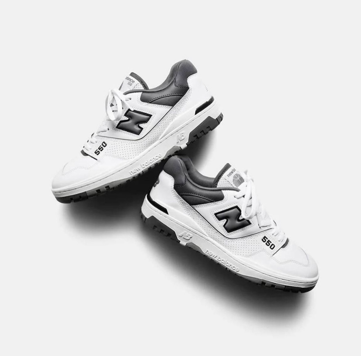 New Balance NB 550 灰白色 復古 皮革 厚底 BB550WTG/預購