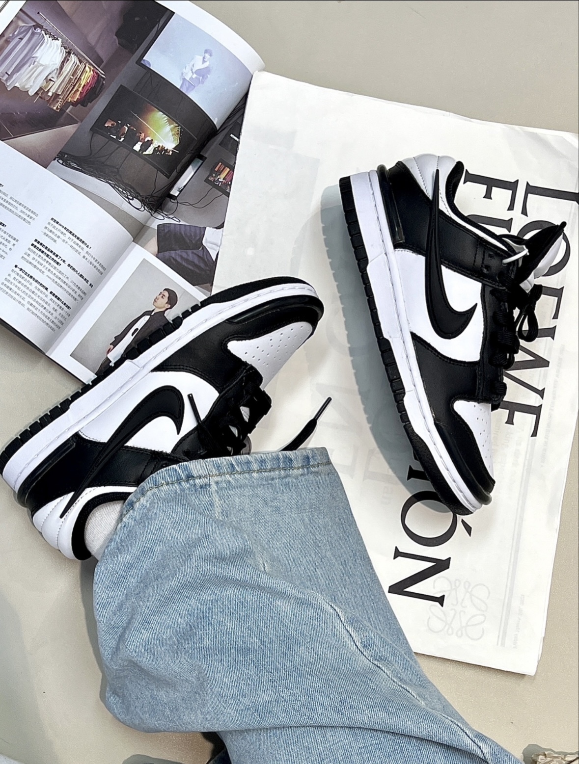 Nike Dunk Low Twist 黑白熊貓 果凍勾 小Ambush 皮革 復古 解構 DZ2794-001/預購