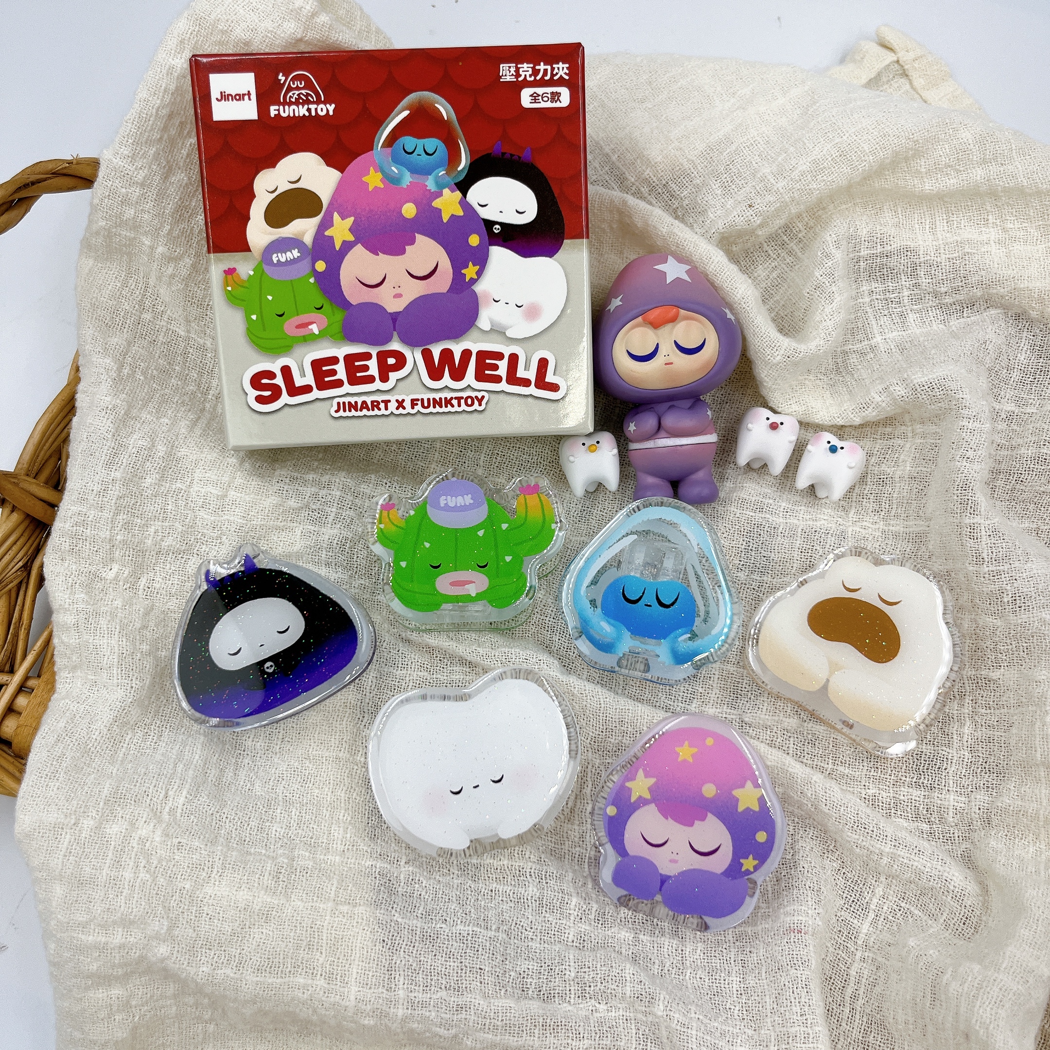 【現貨/全套販售】放克玩具_睡覺系列 壓克力夾 (全6款)