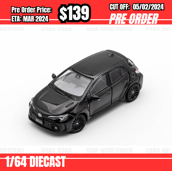 PO-$139 * GCD * 1:64 Toyota GR Corolla E210 Black LHD [OD29/01]