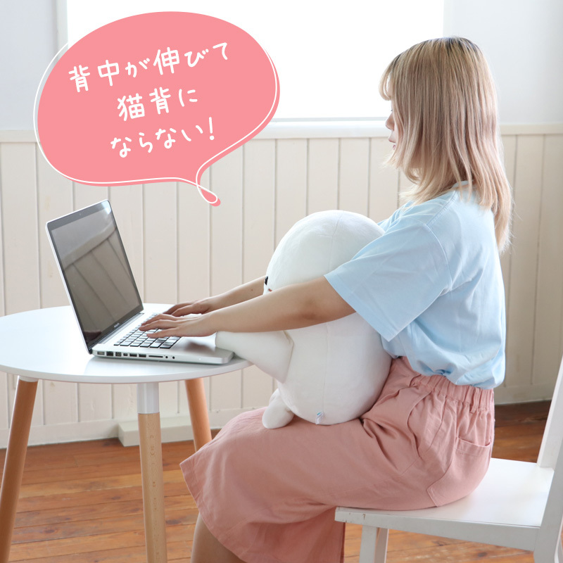 Sirotan 絨毛抱枕  辦公抱枕 小白 38cm