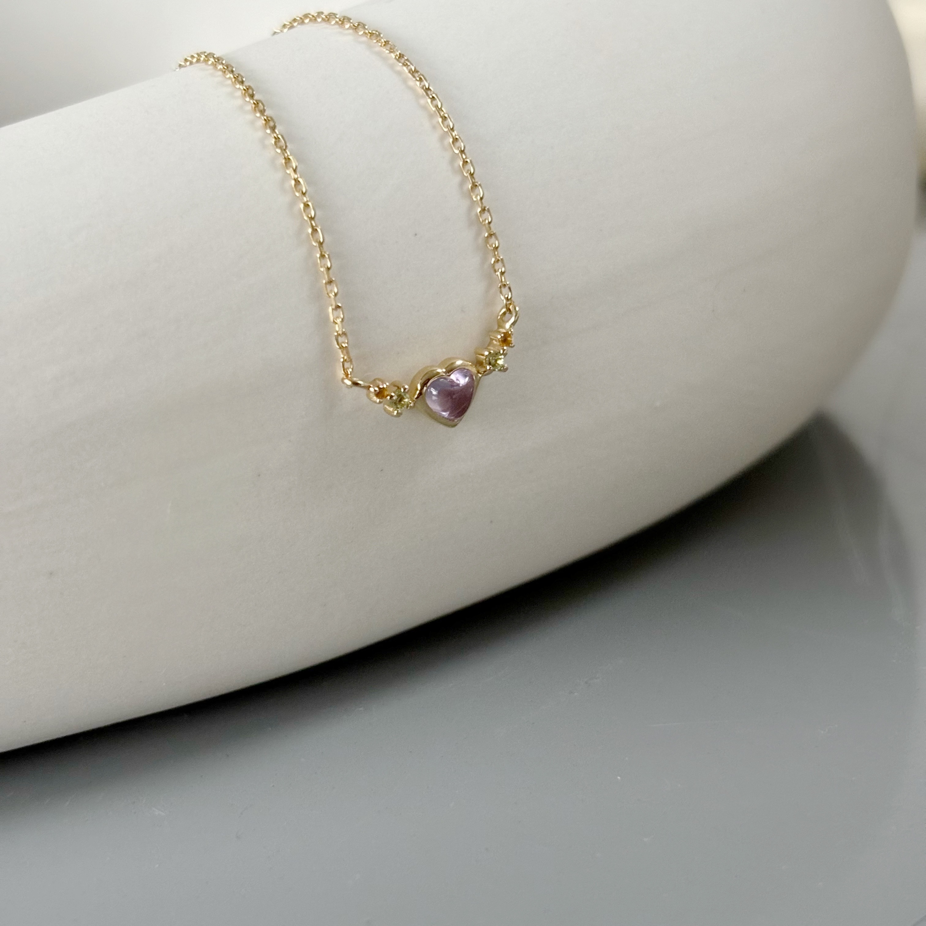 QQ heart流星紫水晶項鍊